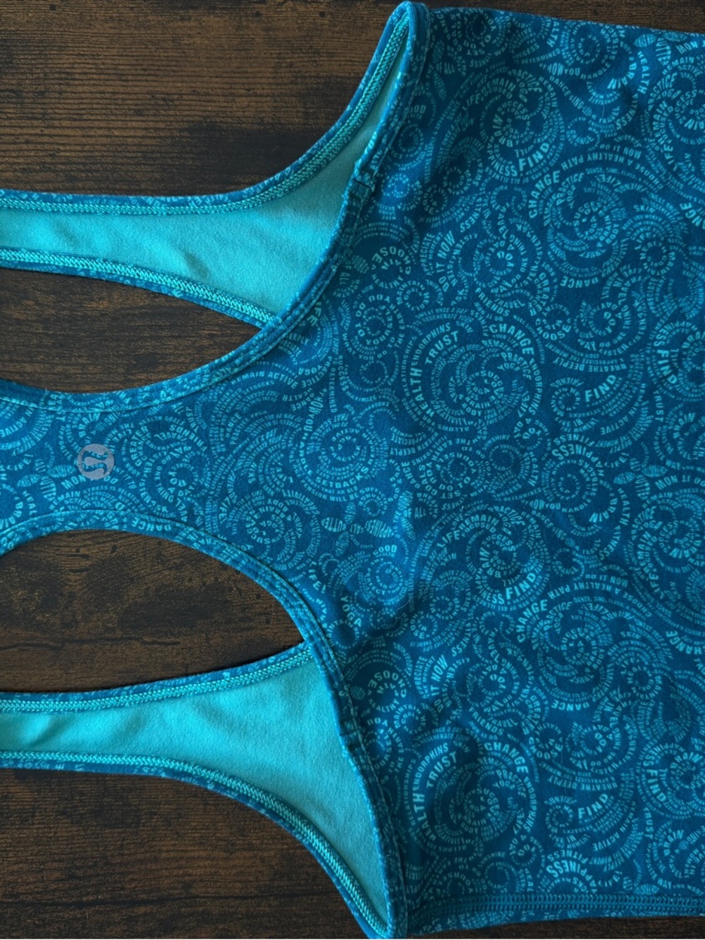 lululemon athletica Teal Paisley Racerback Tank - Picture 3 of 3